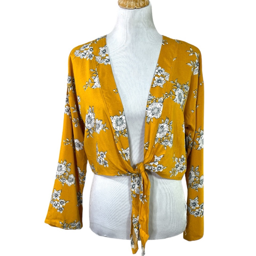 Stillwater Floral Tie Front Top Size XS